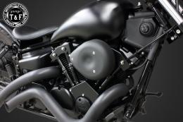 ドラッグスター250　ティアドロップ(ブラック)&プッシュロッドカバー(ブラック)SET