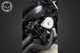 ドラッグスター250　ティアドロップ(メッキ)&プッシュロッドカバー(ブラック)SET