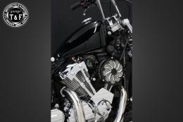 ドラッグスター250　ラグジュアリータイフーン(コントラスト)&プッシュロッドカバー(メッキ)SET