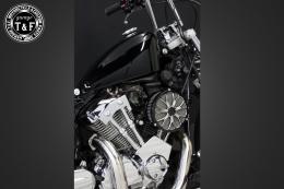 ドラッグスター250　ラグジュアリーフラワー(コントラスト)&プッシュロッドカバー(メッキ)SET