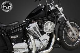 ドラッグスター250　ラグジュアリースター(メッキ)&プッシュロッドカバー(メッキ)SET