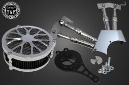 ドラッグスター250　ラグジュアリーフラワー(メッキ)&プッシュロッドカバー(メッキ)SET