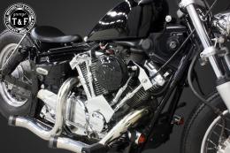 ドラッグスター250　SU(ブラック)&プッシュロッドカバー(メッキ)SET