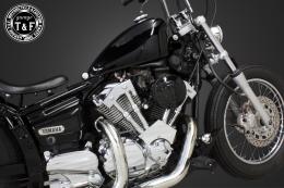 ドラッグスター250　SU(ブラック)&プッシュロッドカバー(メッキ)SET