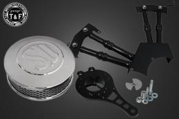 ドラッグスター250　SU(メッキ)&プッシュロッドカバー(ブラック)SET