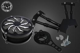 ドラッグスター250　ラグジュアリータイフーン(コントラスト)&プッシュロッドカバー(ブラック)SET