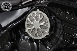 レブル250　ラグジュアリーダミーエアクリーナーKITフラワー(メッキ)