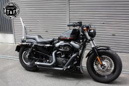 スポーツスター　極太φ38シーシーバーロング(メッキ)純正フェンダー専用