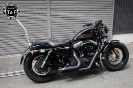 スポーツスター　極太φ38シーシーバーロング(メッキ)純正フェンダー専用