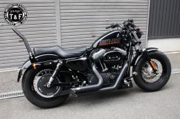 スポーツスター　極太φ38シーシーバーミディアム(ブラック)純正フェンダー専用