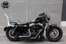 スポーツスター　極太φ38シーシーバーミディアム(メッキ)純正フェンダー専用