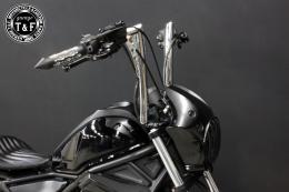 レブル250(2020〜2024年)ABS搭載モデル　極太バットマンハンドル　14インチ(メッキ)&ワイヤーセット