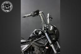 レブル250(2017〜2019年)ABS搭載モデル　極太バットマンハンドル　14インチ(メッキ)&ワイヤーセット