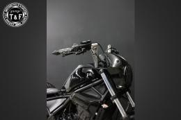 レブル250(2017〜2019年)ABS搭載モデル　極太バットマンハンドル　8インチ(メッキ)&ワイヤーセット