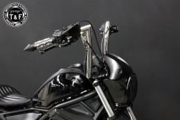 レブル250(2017〜2019年)ABS非搭載モデル　極太バットマンハンドル　12インチ(メッキ)&ワイヤーセット