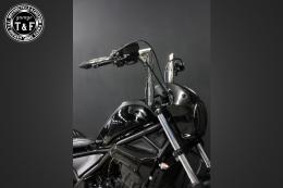 レブル250(2020〜2024年)ABS搭載モデル　極太バットマンハンドル　12インチ(メッキ)&ワイヤーセット