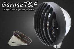 ドラッグスター400　5.75インチバードゲージヘッドライト(メッキ/ブラック)&ライトステー(タイプA)KIT