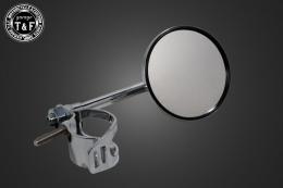 3インチラウンドサイドミラー(フォーククランプ式)メッキ